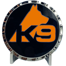 Load image into Gallery viewer, BL7-007 Thin Orange Line Search and Rescue Challenge Coin Fist Paw Bump Police Fire Department Military