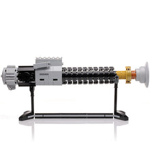 Load image into Gallery viewer, Obi-Wan Lightsaber w/ Stand made with LEGO parts
