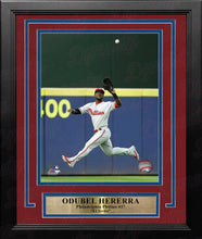 Load image into Gallery viewer, Odubel Herrera Philadelphia Phillies Jump Catch MLB Baseball Framed and Matted Photo