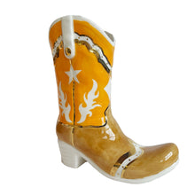 Load image into Gallery viewer, Two Tone Monogrammed Cowboy Boot Vase