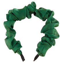 Load image into Gallery viewer, Olive Chiffon Headband | Poly Satin Green Headpiece Hair Accessory | 6.25''