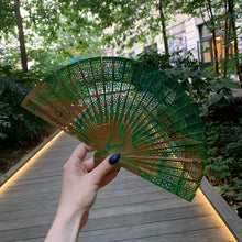 Load image into Gallery viewer, One of a Kind Hand Painted Marbled Wooden Fans - 15 Styles