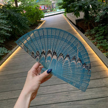 Load image into Gallery viewer, One of a Kind Hand Painted Marbled Wooden Fans - 15 Styles