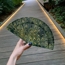 Load image into Gallery viewer, One of a Kind Hand Painted Marbled Wooden Fans - 15 Styles