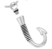 Load image into Gallery viewer, Fishing Hook Cremation Necklace
