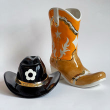 Load image into Gallery viewer, Two Tone Cowboy Boot Vase