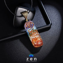 Load image into Gallery viewer, Orgonite 7 Chakra Energy Pendant