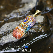 Load image into Gallery viewer, Orgonite 7 Chakra Energy Pendant