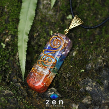 Load image into Gallery viewer, Orgonite 7 Chakra Energy Pendant