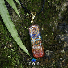Load image into Gallery viewer, Orgonite 7 Chakra Energy Pendant