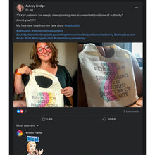 Load image into Gallery viewer, Out of Patience for Deeply Disappointing Men Slouchy Canvas Tote in Natural