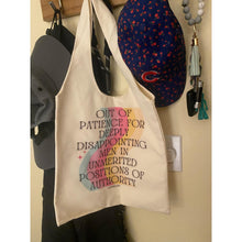 Load image into Gallery viewer, Out of Patience for Deeply Disappointing Men Slouchy Canvas Tote in Natural