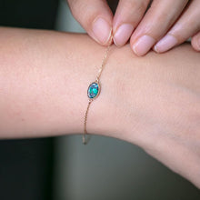 Load image into Gallery viewer, Oval Shaped Australian Boulder Opal Bracelet in 18K Yellow Gold