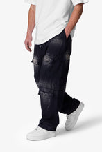 Load image into Gallery viewer, Oversized Cargo Pants - Washed Black