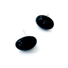 Load image into Gallery viewer, Black  Oval Lucite Stud Earrings
