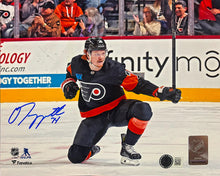 Load image into Gallery viewer, Owen Tippett Knee Celebration Philadelphia Flyers Autographed 16" x 20" Hockey Photo