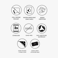 Load image into Gallery viewer, Blocks On Fire Quick-Dry Picnic Blanket | Wu-Tang Clan x Slowtide