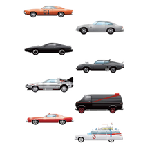 Load image into Gallery viewer, DL11-07 Legendary Iconic Movie TV Cars 1980 Edition 8 pins 80's set collection Knight Rider Back to the Future Mad Max Starsky and Hutch A-Team Ghost Busters James Bond Dukes of Hazzard