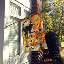Load image into Gallery viewer, Trick or Treat Moon Halloween Flag Canvas House Size PJC1006CHF