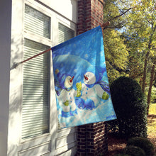 Load image into Gallery viewer, Blue Snow Baby Snowman Flag Canvas House Size PJC1007CHF