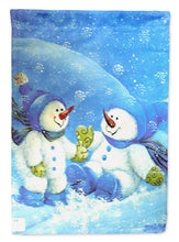 Load image into Gallery viewer, Blue Snow Baby Snowman Flag Canvas House Size PJC1007CHF