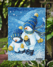 Load image into Gallery viewer, Gathering Snowflakes Snowman Garden Flag – Decorative Outdoor Yard Flag PJC1011GF