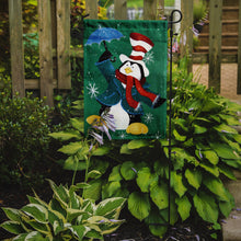 Load image into Gallery viewer, Just Dropping In To Say Hello Christmas Penguin  Garden Flag – Decorative Outdoor Yard Flag PJC1015GF
