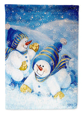 Load image into Gallery viewer, Snow babies At Play Snowman Garden Flag - Outdoor Decorative Yard Flag PJC1017GF