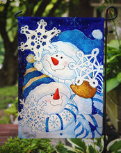 Load image into Gallery viewer, Snowflake Buddies Snowman Garden Flag - Outdoor Decorative Yard Flag