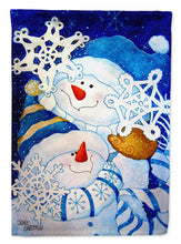 Load image into Gallery viewer, Snowflake Buddies Snowman Garden Flag - Outdoor Decorative Yard Flag