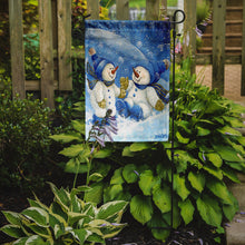 Load image into Gallery viewer, Snowflakes At Play Snowman Garden Flag - Outdoor Decorative Yard Flag PJC1019GF
