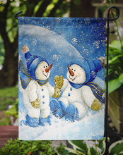 Load image into Gallery viewer, Snowflakes At Play Snowman Garden Flag - Outdoor Decorative Yard Flag PJC1019GF