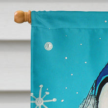 Load image into Gallery viewer, Somethin's Fishy Christmas Penguin  Flag Canvas House Size PJC1020CHF
