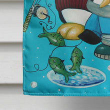 Load image into Gallery viewer, Somethin's Fishy Christmas Penguin  Flag Canvas House Size PJC1020CHF