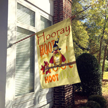 Load image into Gallery viewer, Hooray Hoot Hoot Owl Flag Canvas House Size PJC1030CHF