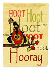 Load image into Gallery viewer, Hoot Hoot Hooray Owl Flag Canvas House Size PJC1031CHF