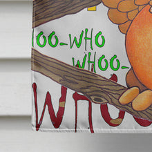 Load image into Gallery viewer, Whoo Who Owl Flag Canvas House Size PJC1032CHF