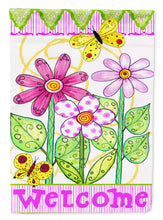 Load image into Gallery viewer, Flower Welcome Flag Canvas House Size PJC1048CHF