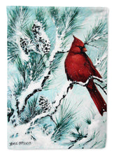 Load image into Gallery viewer, Winter's Glory Redbird 1 Northern Cardinal Garden Flag – Decorative Outdoor Yard Flag PJC1057GF