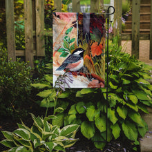 Load image into Gallery viewer, Fence Sitter Chickadee Garden Flag - Outdoor Decorative Yard Flag