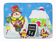 Load image into Gallery viewer, Candy Canes for Sale Snowman Machine Washable Memory Foam Mat PJC1076RUG