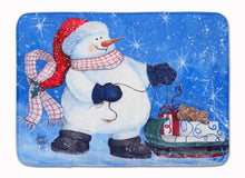 Load image into Gallery viewer, My Friends Can Ride Too Snowman Machine Washable Memory Foam Mat PJC1081RUG