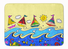 Load image into Gallery viewer, Summer Sail Away Sailboats Machine Washable Memory Foam Mat PJC1105RUG