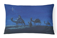 Load image into Gallery viewer, Wise Men in Blue Canvas Fabric Decorative Pillow PJH3001PW1216