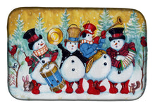 Load image into Gallery viewer, Snowmen Strike up the Band Dish Drying Mat – Absorbent, Artistic Kitchen Essentials PJH3002DDM