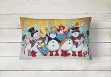 Load image into Gallery viewer, Snowmen Strike up the Band Canvas Fabric Decorative Pillow PJH3002PW1216