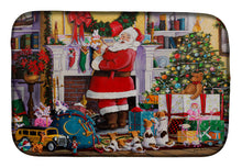 Load image into Gallery viewer, Santa Claus Placing the Presents Dish Drying Mat – Absorbent, Artistic Kitchen Essentials PJH3003DDM