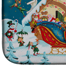 Load image into Gallery viewer, Santa Claus Loading the Sleigh Dish Drying Mat – Absorbent, Artistic Kitchen Essentials PJH3004DDM