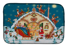 Load image into Gallery viewer, Santa Claus Loading the Sleigh Dish Drying Mat – Absorbent, Artistic Kitchen Essentials PJH3004DDM