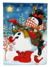 Load image into Gallery viewer, Snowman First Star I See Tonight Garden Flag – Decorative Outdoor Yard Flag PJH3017GF